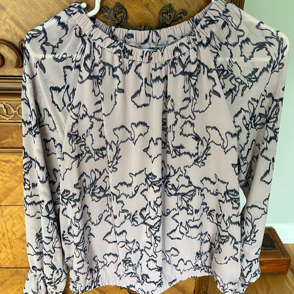 Nine West Ruffle Collar Blouse